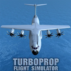 Turboprop Flight Simulator 3D [Много денег] - Реалистичные полеты на грузовом самолете