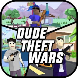 Dude Theft Wars Offline & Online Multiplayer Games [Много денег] - Низкополигональная песочница с открытым миром
