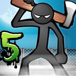 Anger of stick 5 : zombie [Много денег] - Продолжение популярной серии игр про Стикменов