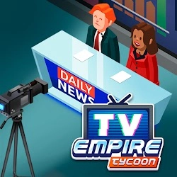 TV Empire Tycoon Idle Management Game [Mod Money] - إدارة الاستوديو التلفزيوني الخاص بك بنقرة مثيرة للاهتمام
