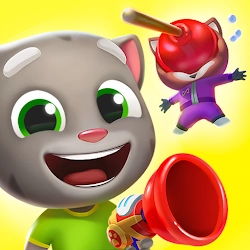 Talking Tom Blast Park The New Blasting Adventure [Mod Money] - A colorful arcade game set in the Talking Tom universe