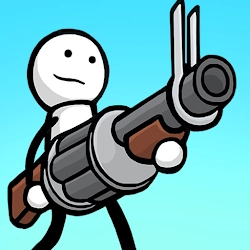One Gun Stickman [Mod Money] - Dynamic battles against monsters in the company of the hero Stickman
