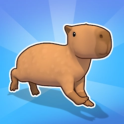 Capybara Rush [Money mod] - 多彩赛跑者与有趣的水豚