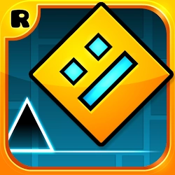 Geometry Dash [Unlocked/Mod Money] - Un divertido juego de rompecabezas con un diseño brillante y colorido.