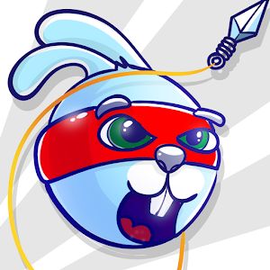 Rabbit Samurai - rope swing hero - Кролик-самурай в поисках самой лучшей морковки
