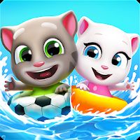 Talking Tom Pool [деньги/жизни/ключи] - Puzzle with characters from the Talking Tom series
