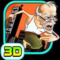 Grandpa Run 3D [Mod Money] - Бесконечный ранер про бойкого дедулю