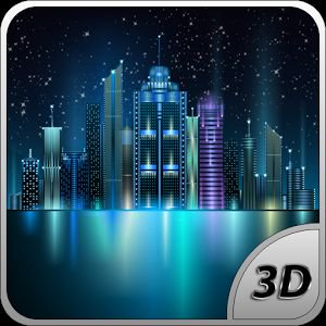 Space City Free 3D Живые Обои - Живые обои с изображением неонового города