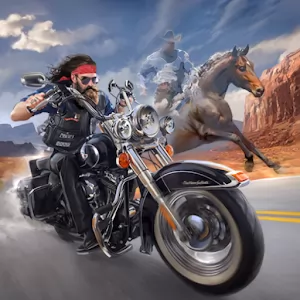 Outlaw Riders: Война Байкеров - Зрелищные заезды на вооруженных байках