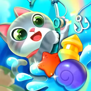 Catch&Match: MEOW [Много денег] - Увлекательная рыбалка с очаровательным котиком