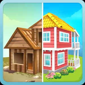 Idle Home Makeover [Mod Money/Adfree] - Build a dream house in a colorful 3D clicker