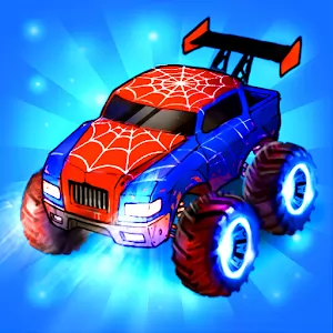 Merge Truck Monster Truck Evolution Merger game [Mod Money] - Manage an entire fleet of vehicles in a vibrant arcade simulator