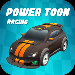 Power Toon Racing [Mod Money] - Car races in a colorful arcade race