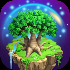 Evergreen - Space Gardens Idle Game [Много денег] - Расслабляющий симулятор на тему создания вселенной