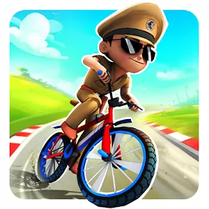Little Singham Cycle Race [Mod Money] - Bright and funny runner in the spirit of Subway Surfers