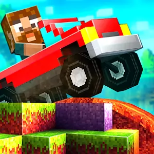 Blocky Roads [unlocked] - Race in Hill Climb Racing and Minecraft style