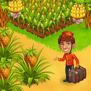 Райская ферма игра веселая и семейная: Остров Удачи - Постройте потрясающую ферму на тропическом острове