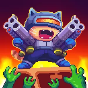 Cat Gunner: Super Force [Много денег] - Крутейшая стрелялка на кошачьей планете