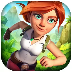 Temple Run: Treasure Hunters [Mod Money] - Three in a row in the style of the legendary runner