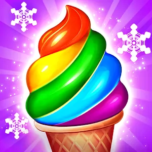 Ice Cream Paradise - Match 3 [Много денег] - Красочная казуалка в стиле 3 в ряд