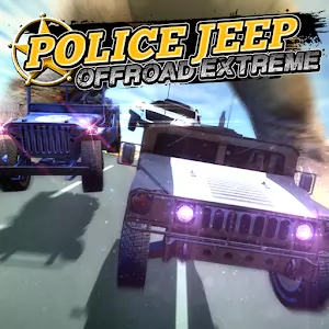 Police Jeep Offroad Extreme [Mod Money] - Racing on the police SUVs