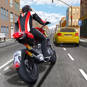 Race the Traffic Moto FULL [Много денег] - Раннер на мотоциклах по оживленным дорогам