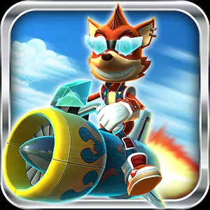 Rocket Racer [Много денег] - Быстрые гонки с оружием и адреналином