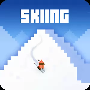 Skiing Yeti Mountain [mod: unlocked] - Горнолыжный спуск с пиксельной графикой