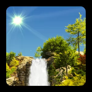 True Weather, Waterfalls - Живые обои с изображением водопадов.