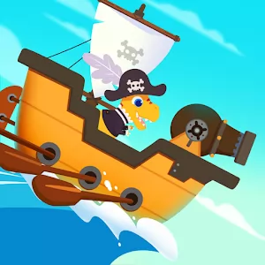 Динозаврик-Пират — игры для детей [Бесплатные покупки] - Познавательное приключение для маленьких геймеров
