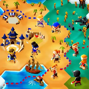 Hexapolis Turn Based Civilization Battle 4X Game [unlocked/Mod Money/Adfree] - Turn-based strategy game with cartoon graphics