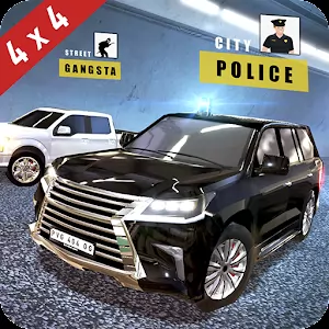 Police vs Gangsters 4x4 Offroad [unlocked/Mod Money/Adfree] - Impressive open world action racing game