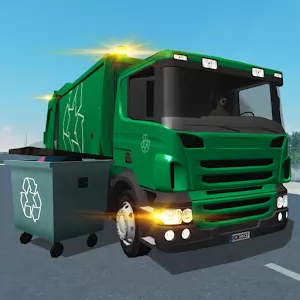 Trash Truck Simulator [Много денег/без рекламы] - Проработанный симулятор водителя мусоровоза