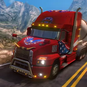 Truck Simulator USA [unlocked/Mod Money] - Transported wood, fuel, and rubble in the USA
