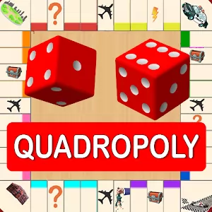 Quadropoly Classic Business Board with Smart AI - Classic board game