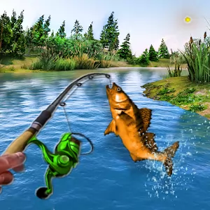 Fishing Village Fishing Games [много золота] - Realistic and detailed fishing simulator