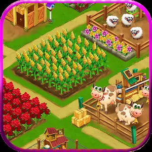 Farm Day Village Farming Offline Games [Mod Money] - Colorful classic farm simulator