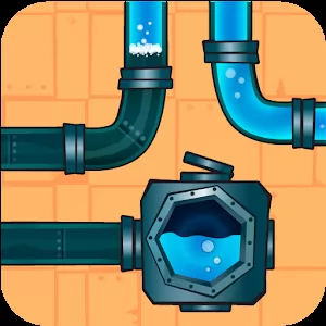 Water Pipes [unlocked] - Interesting puzzle game with over 1000 levels