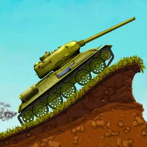 Front Line Hills Tank Battles [Mod Money] - Military tank 2D action with realistic physics