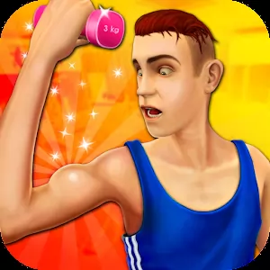 Fitness Gym Bodybuilding Pump [Mod Money] - 在精彩的拳击模拟器中成为真正的拳击明星