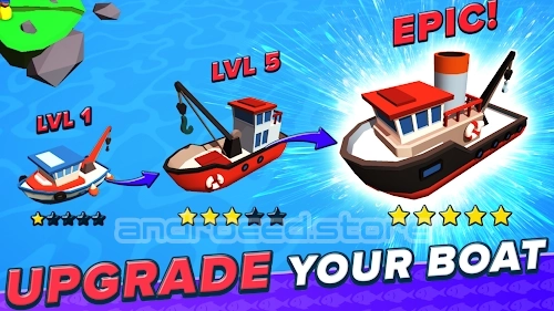🔥 Download Fish idle hooked tycoon Your own fishing boat 5.2.4