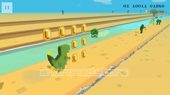 3d T-Rex Dino Chrome - Play Google Chrome Dinosaur Game 3D Version